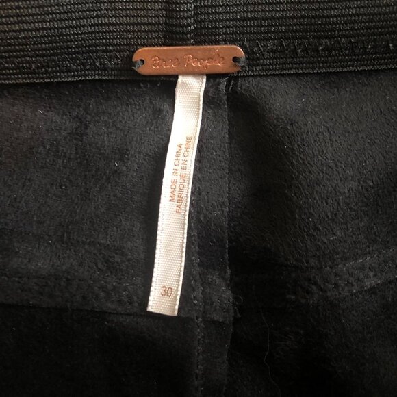 Free People Never Let Go Leggings  Faux Leather Stretch High Rise Black Size 30 - Picture 6 of 12